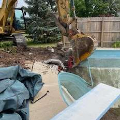 Pool demolition project from Hill Demolition’s original project gallery