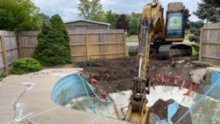 Pool demolition project from Hill Demolition’s original project gallery